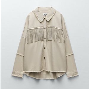 Zara Fringe shacket
